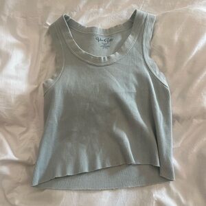 John GALT Brandy Melville sage green cropped ribbed tank top